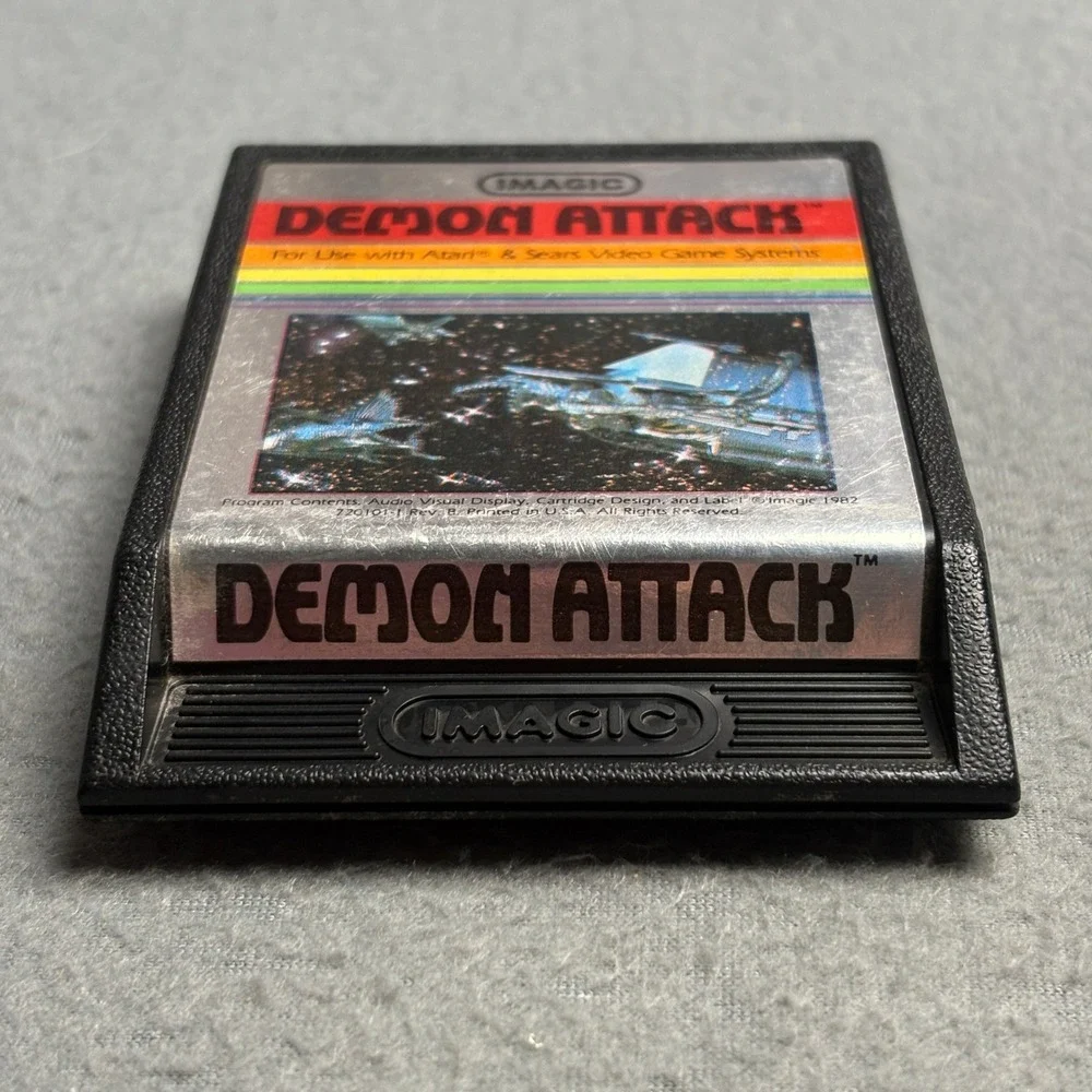 Atari 2600 Game Cartridge Lot of 6 Seaquest Demon Attack Video Pinball Football
